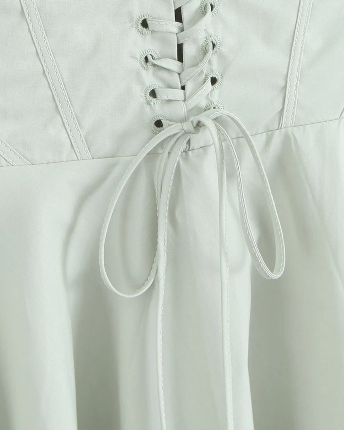 Halter Corset A Line Dress Green