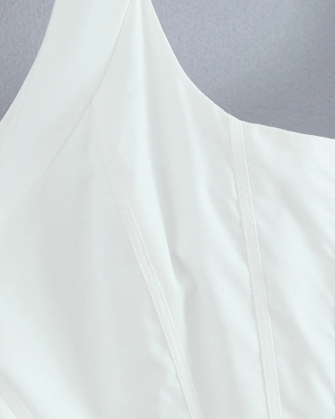 Halter Corset A Line Dress White