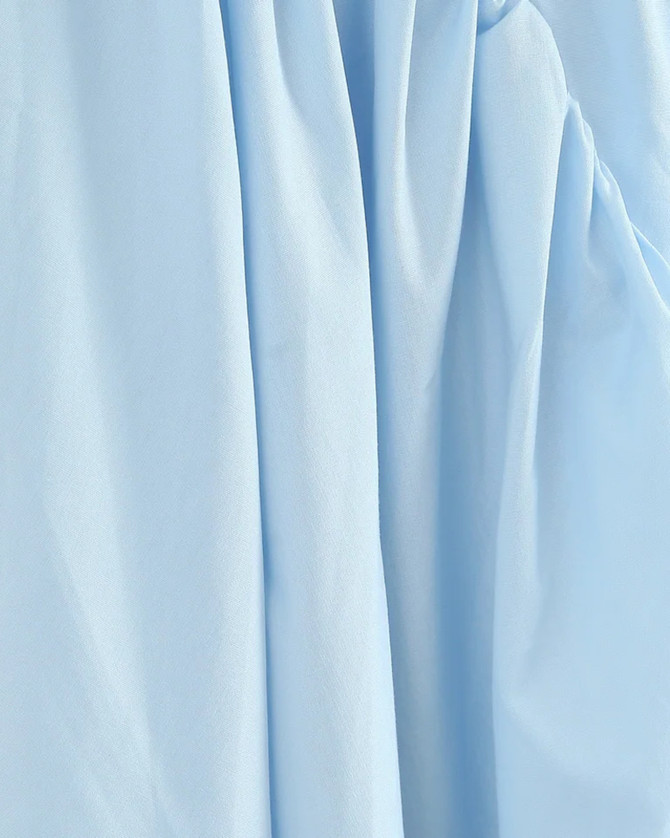 Halter A Line Midi Dress Blue