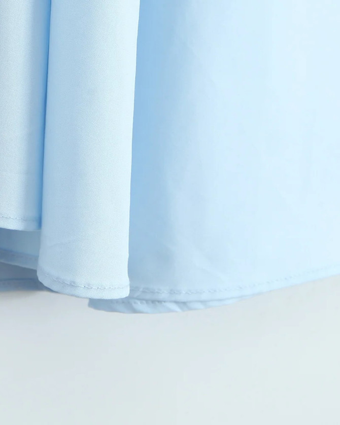 Halter A Line Midi Dress Blue