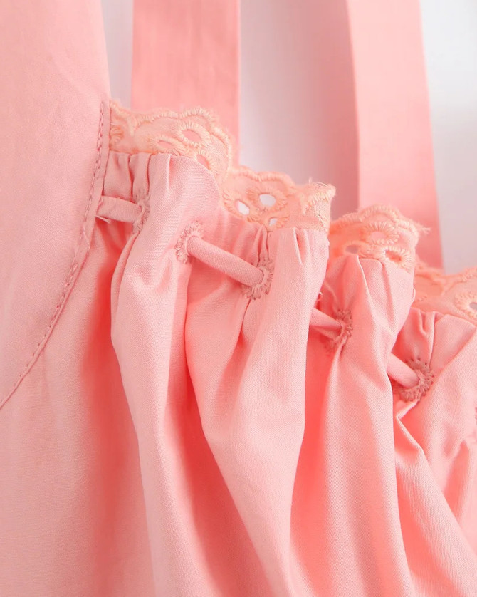 Halter Bustier A Line Midi Dress Pink