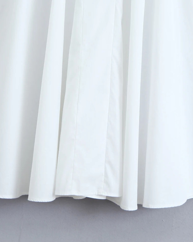 Halter Bustier A Line Midi Dress White