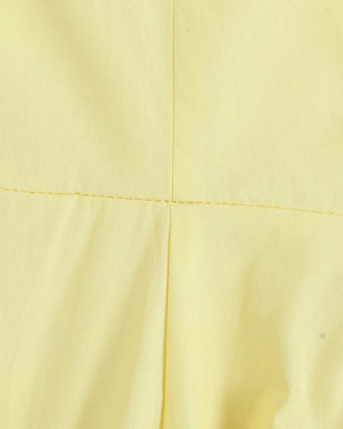 Corset A Line Two Piece Midi Dress Yellow