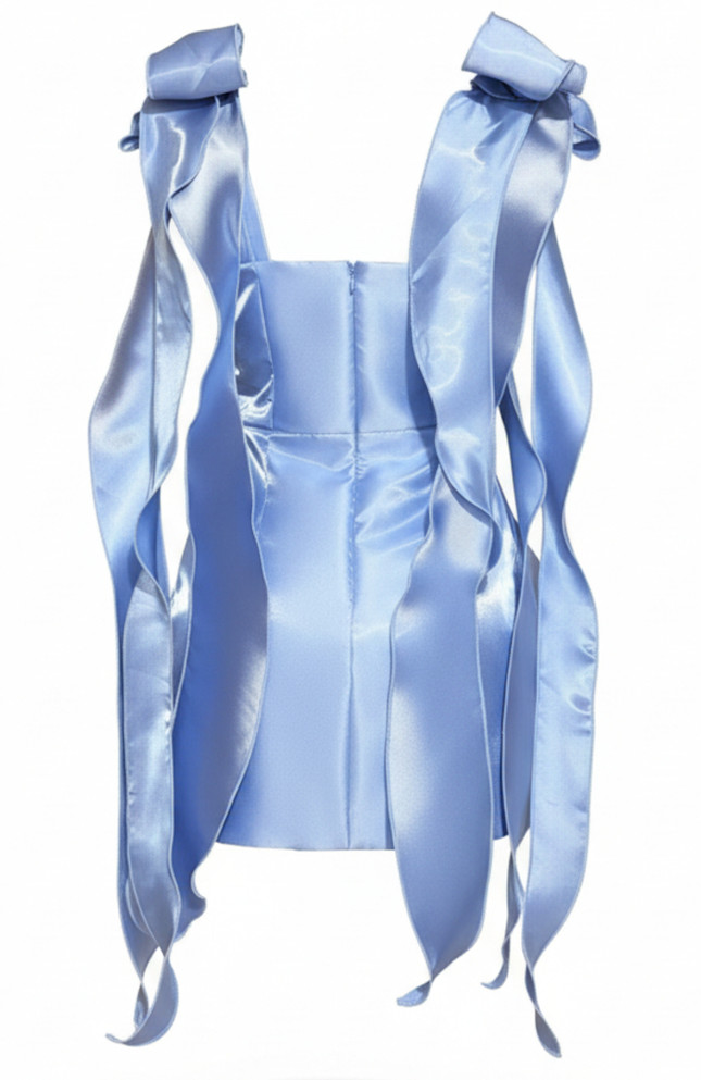 Bow Detail Dress Blue