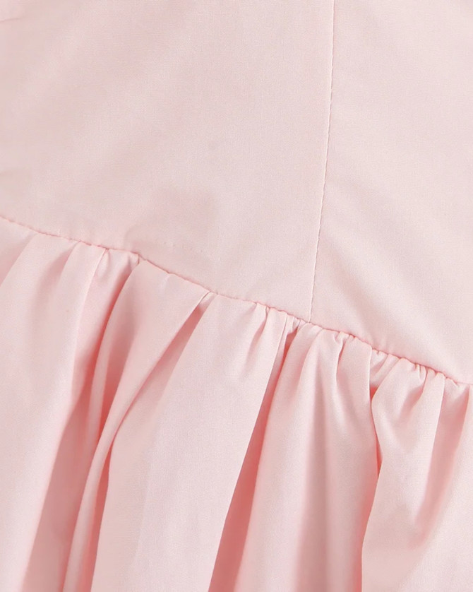 Bow A Line Dress Pink