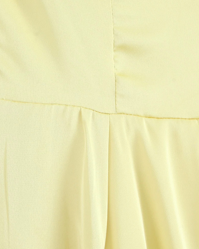 Bustier A Line Midi Dress Yellow