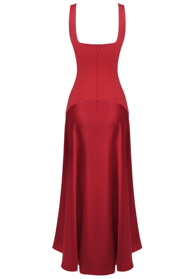 A Line Maxi Dress Red