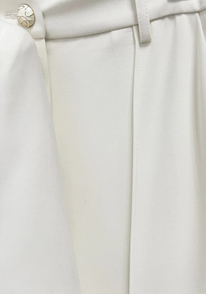 Crystal Belt Suit White