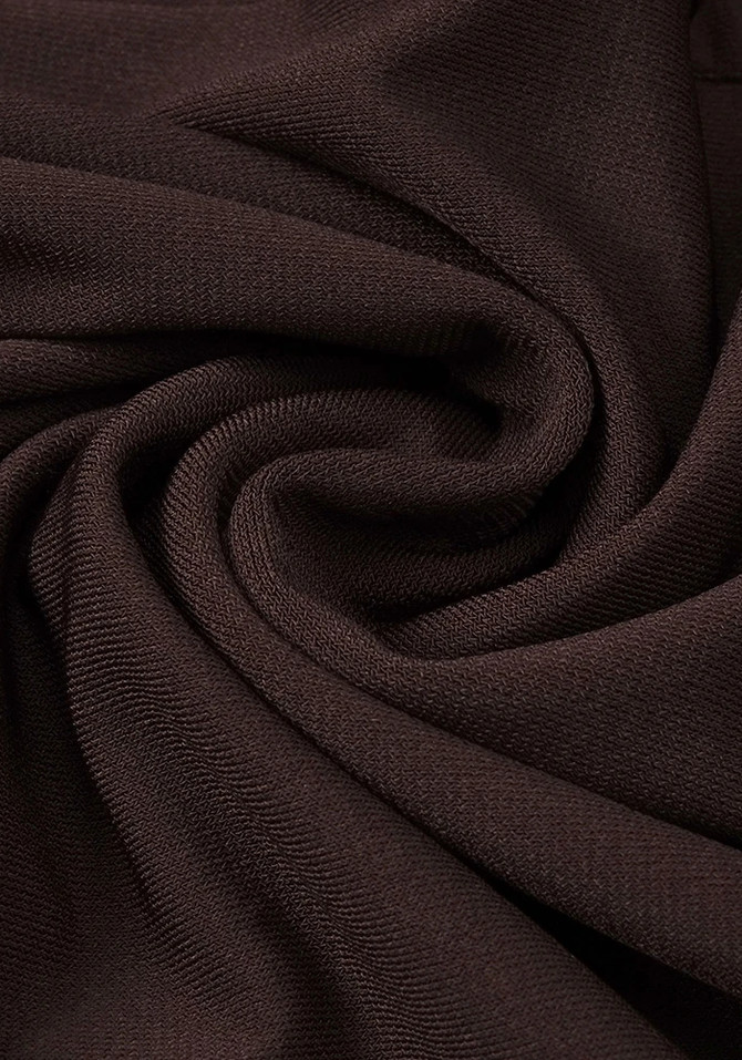 Strapless Draped Maxi Dress Brown