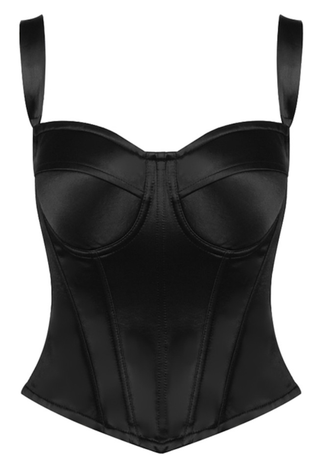 Structured Bustier Top Black