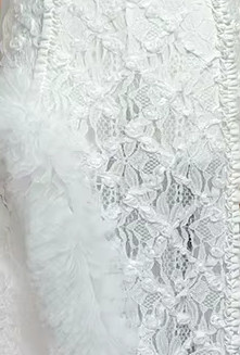 Halter Mesh Ruffle Lace Maxi Dress White