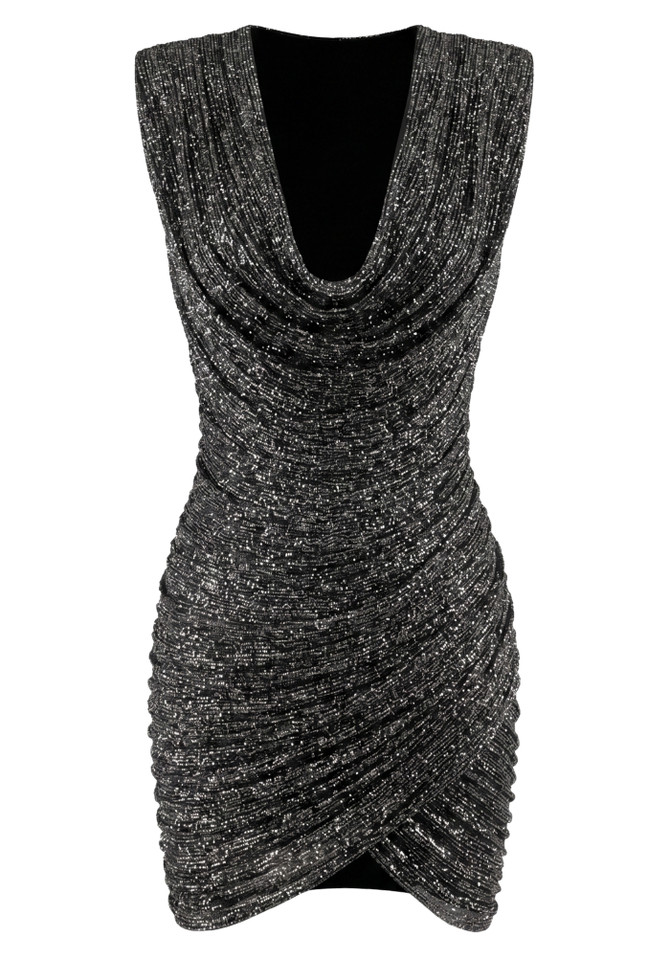 Sparkly Tassel Dress Black