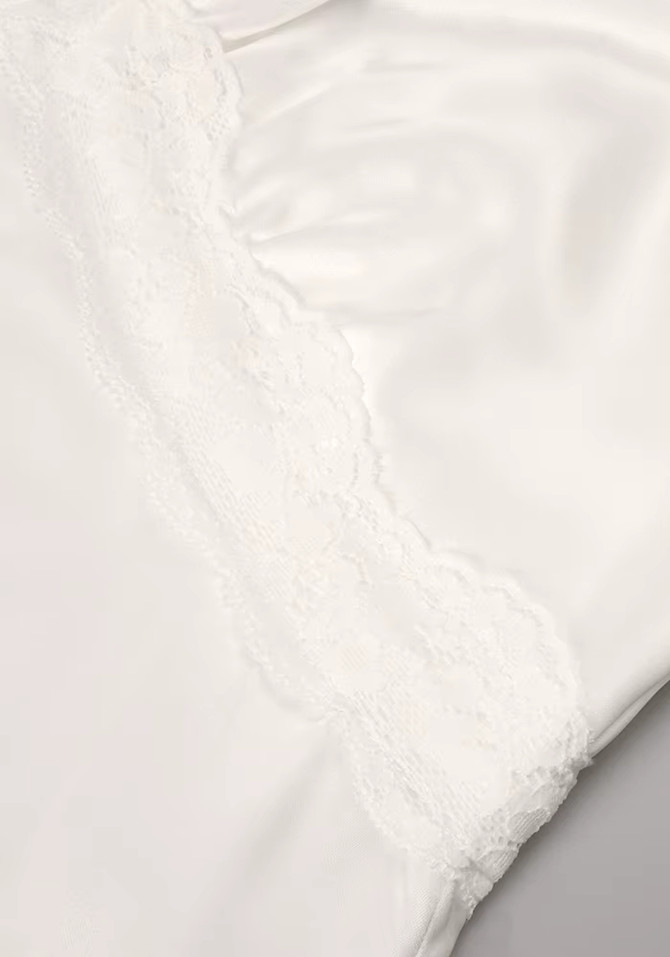 Halter Lace Trim Maxi Dress White