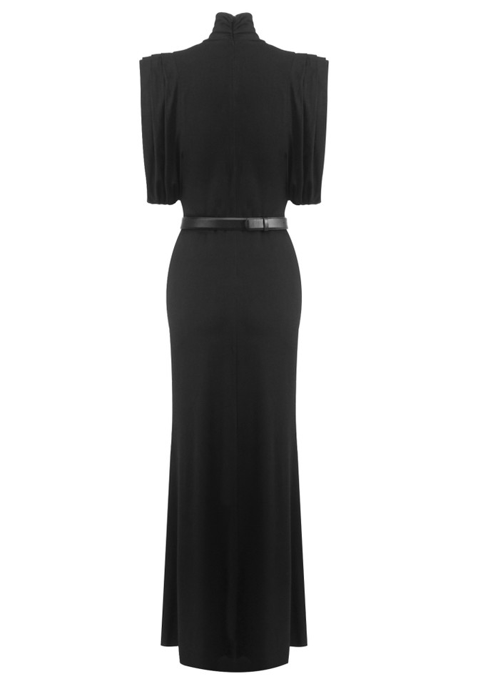 Belt Detail Maxi Dress Black