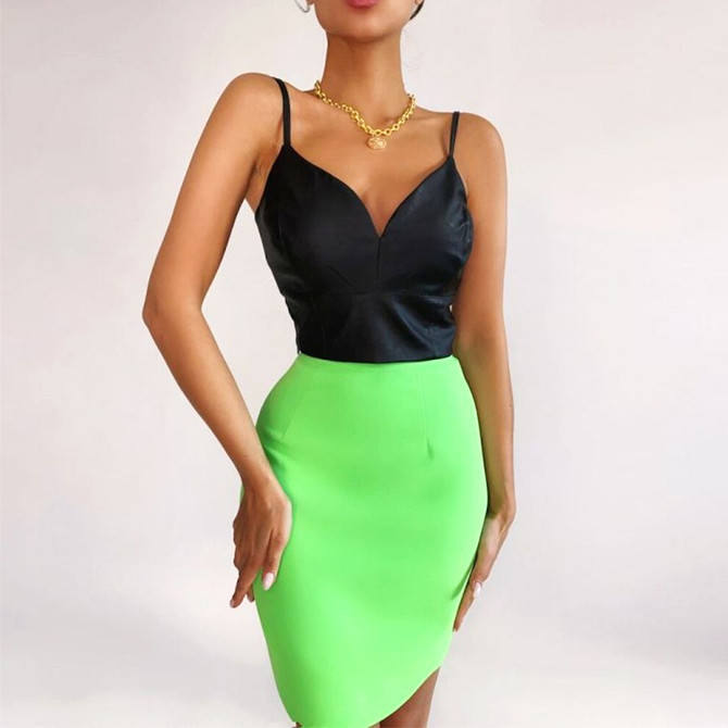 Two Piece Dress Black Neon