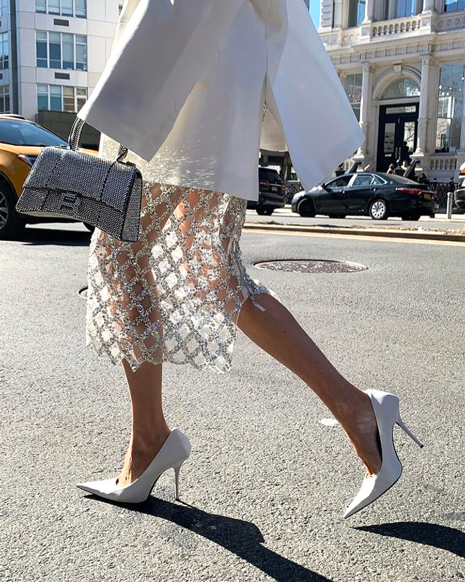 Strapless Feather Midi Two Piece Dress White Silver