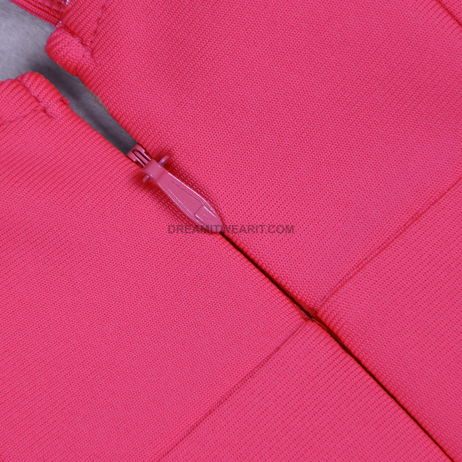 Halter Flower Ruffle Detail Maxi Dress Hot Pink