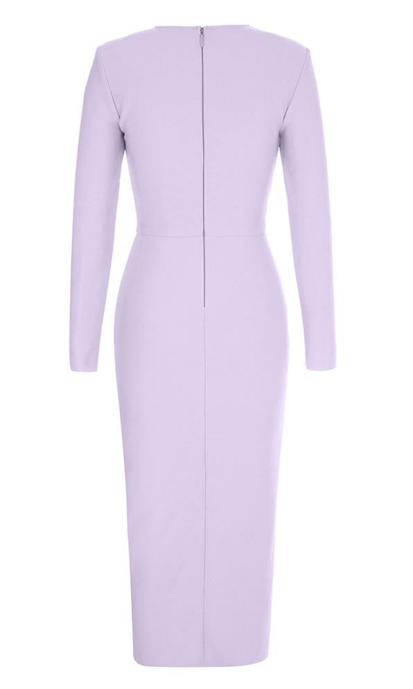 Long Sleeve Midi Dress Lavender
