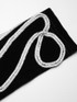 Long Sleeve Crystal Detail Maxi Velvet Dress Black