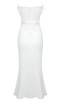 Strapless Heart Detail Belt Midi Dress White