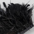 Feather Off Shoulder Embellished Lace Maxi Velvet Dress Black