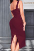 Bustier Structured Midi Dress Burgundy