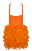 Bustier Sequin Feather Dress Orange
