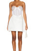 Strapless Heart Bustier A Line Dress White