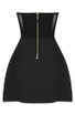 Strapless Heart Bustier A Line Dress Black