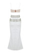 Sparkly Two Piece Maxi Dress White