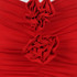 Halter Flower Detail Draped Maxi Dress Red