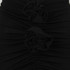 Halter Flower Detail Draped Maxi Dress Black