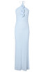 Halter Flower Detail Maxi Dress Light Blue