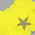 Long Sleeve Star Detail Two Piece Maxi Dress Yellow