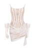 Strapless Lace Corset Dress White