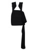 Strapless Draped Dress Black