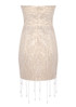 Strapless Crystal Pearl Embellished Dress