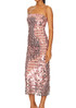 Big Sequin Midi Dress Pink