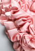One Shoulder Puff Silk Dress Pink