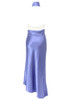 Halter Pearl Detail Maxi Silk Dress Purple