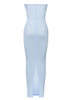 Strapless Sequin Maxi Dress Light Blue