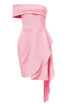 Bardot Draped Dress Pink