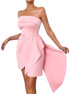 Bardot Draped Dress Pink