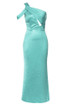 One Shoulder Cut Out Maxi Dress Green