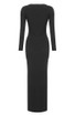 Long Sleeve Butterfly Cut Out Maxi Dress Black