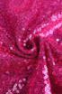 Long Sleeve Sequin Tassel Midi Dress Hot Pink