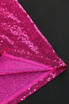 Long Sleeve Sequin Tassel Midi Dress Hot Pink