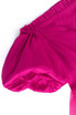 Puff Sleeve Mesh Skater Midi Dress Hot Pink