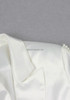 Long Sleeve Pearl Detail Silk Suit White