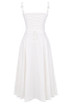 Corset A Line Midi Dress White